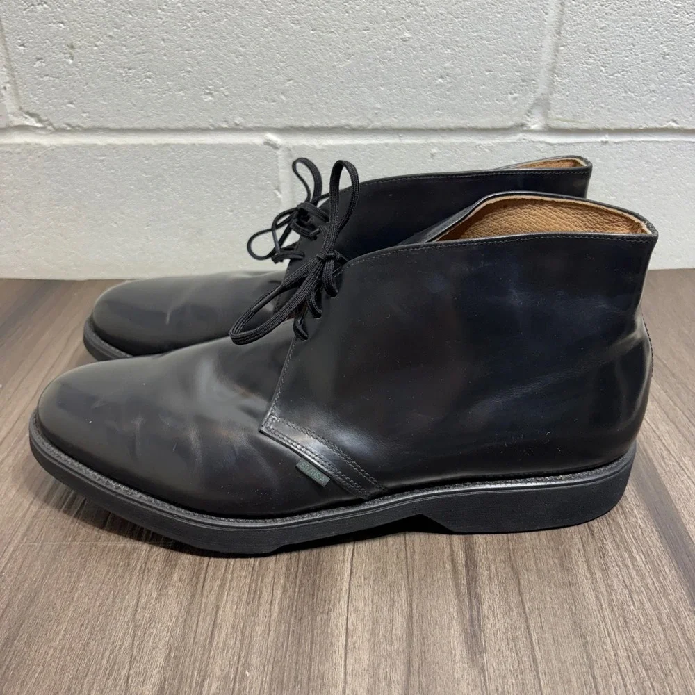 USPS SR/USA Chukka Boots Mens 12 EE Black Leather Postal Shoes Made in USA